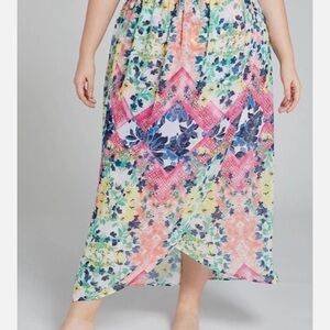 Swim by Cacique Multicolor Floral Swimwear Coverup (size 18/20)